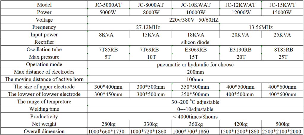 JC-8000AT Specification