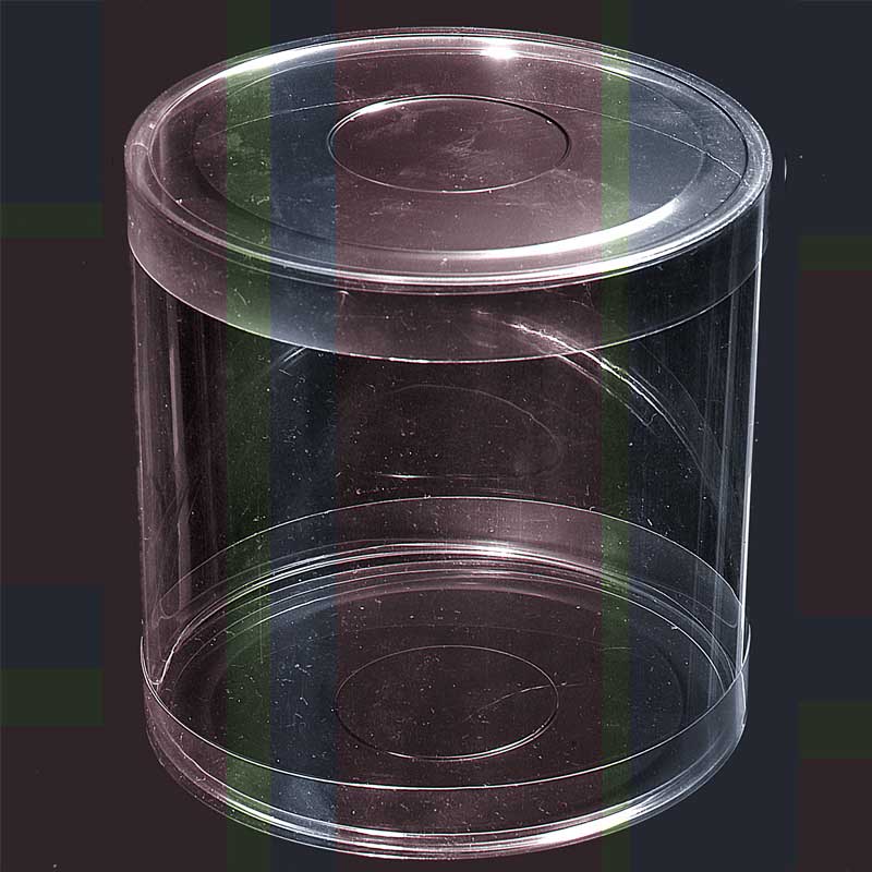 cylindrical plastic packaging box